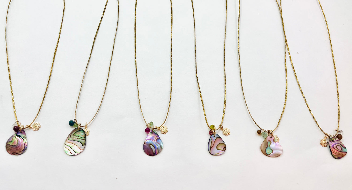 Caroline Coastal Abalone Cord Necklace