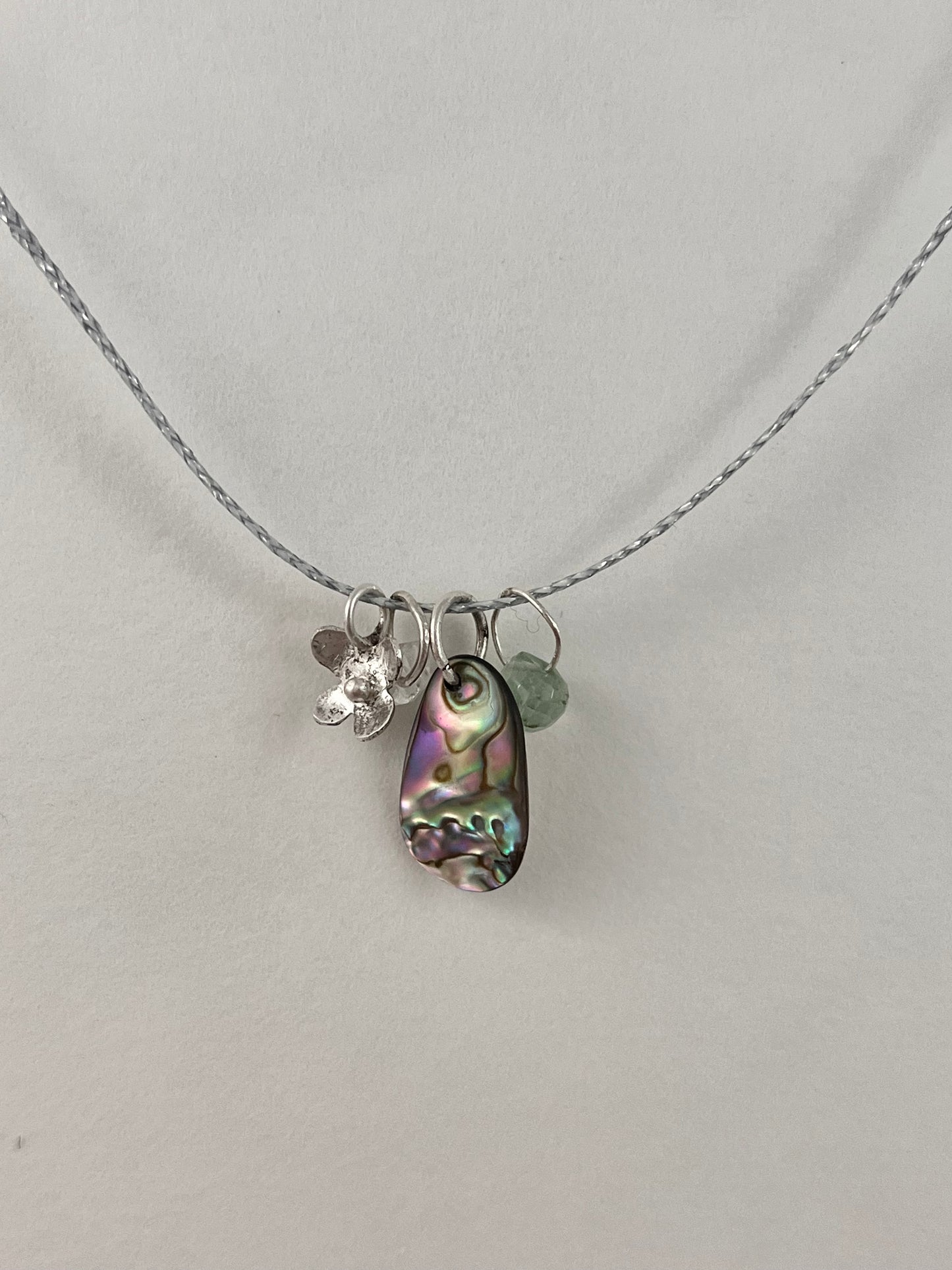 Christina Abalone Charm Cord Necklace