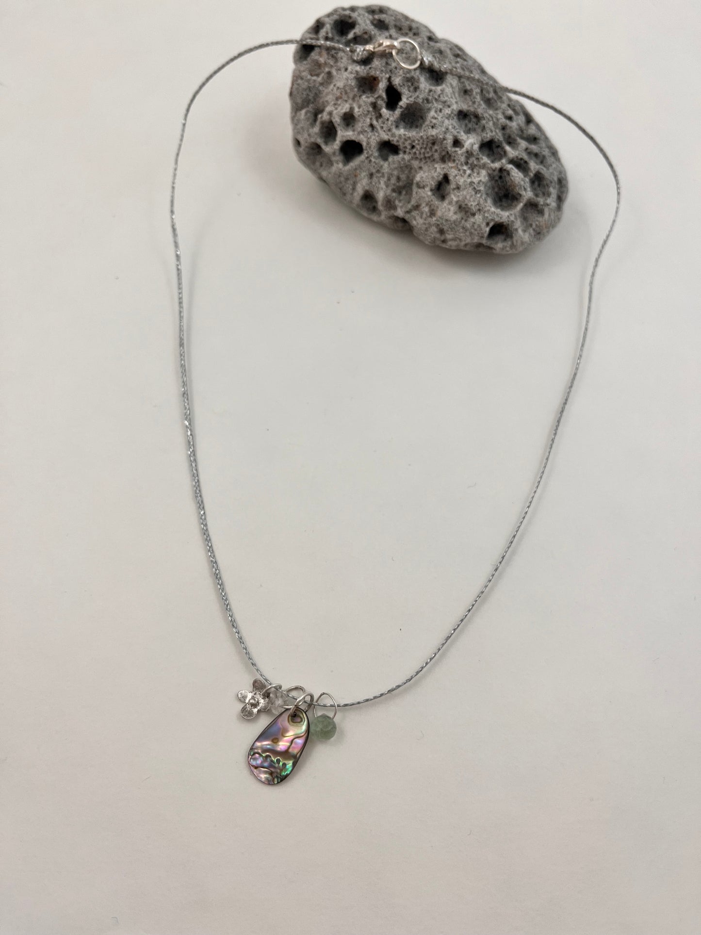 Christina Abalone Charm Cord Necklace