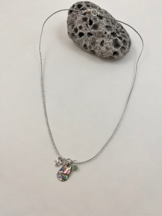 Christina Abalone Charm Cord Necklace