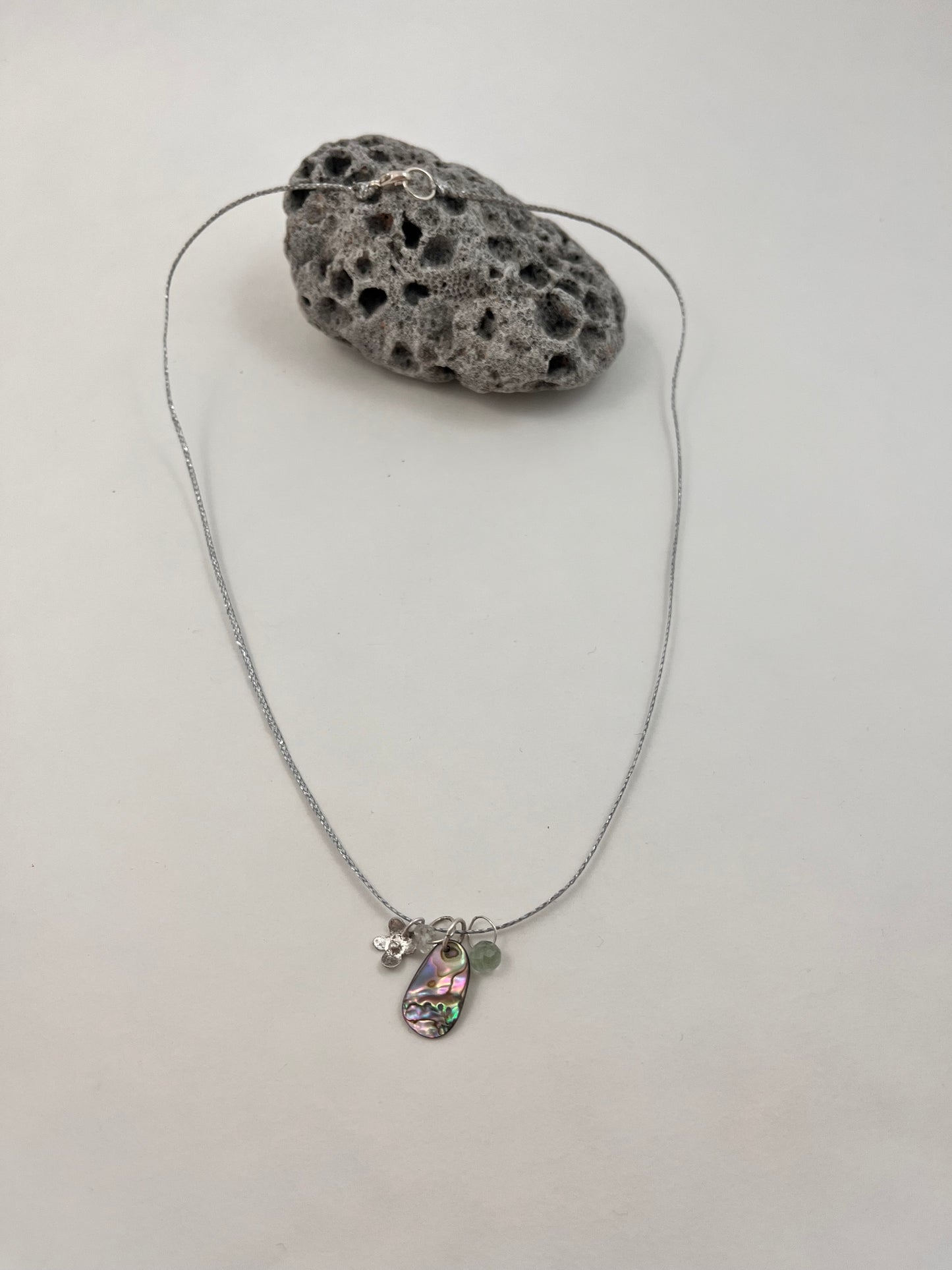 Christina Abalone Charm Cord Necklace