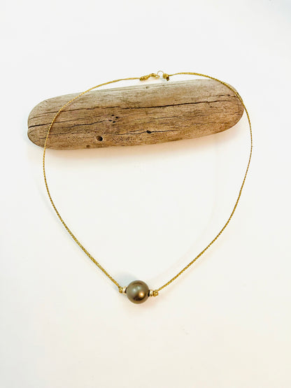 14k Tahitian Pearl Cord Necklace