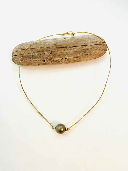14k Tahitian Pearl Cord Necklace