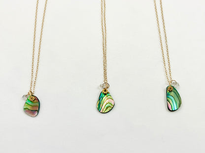 14k Tiny Treasures Rainbow Abalone Necklace 2